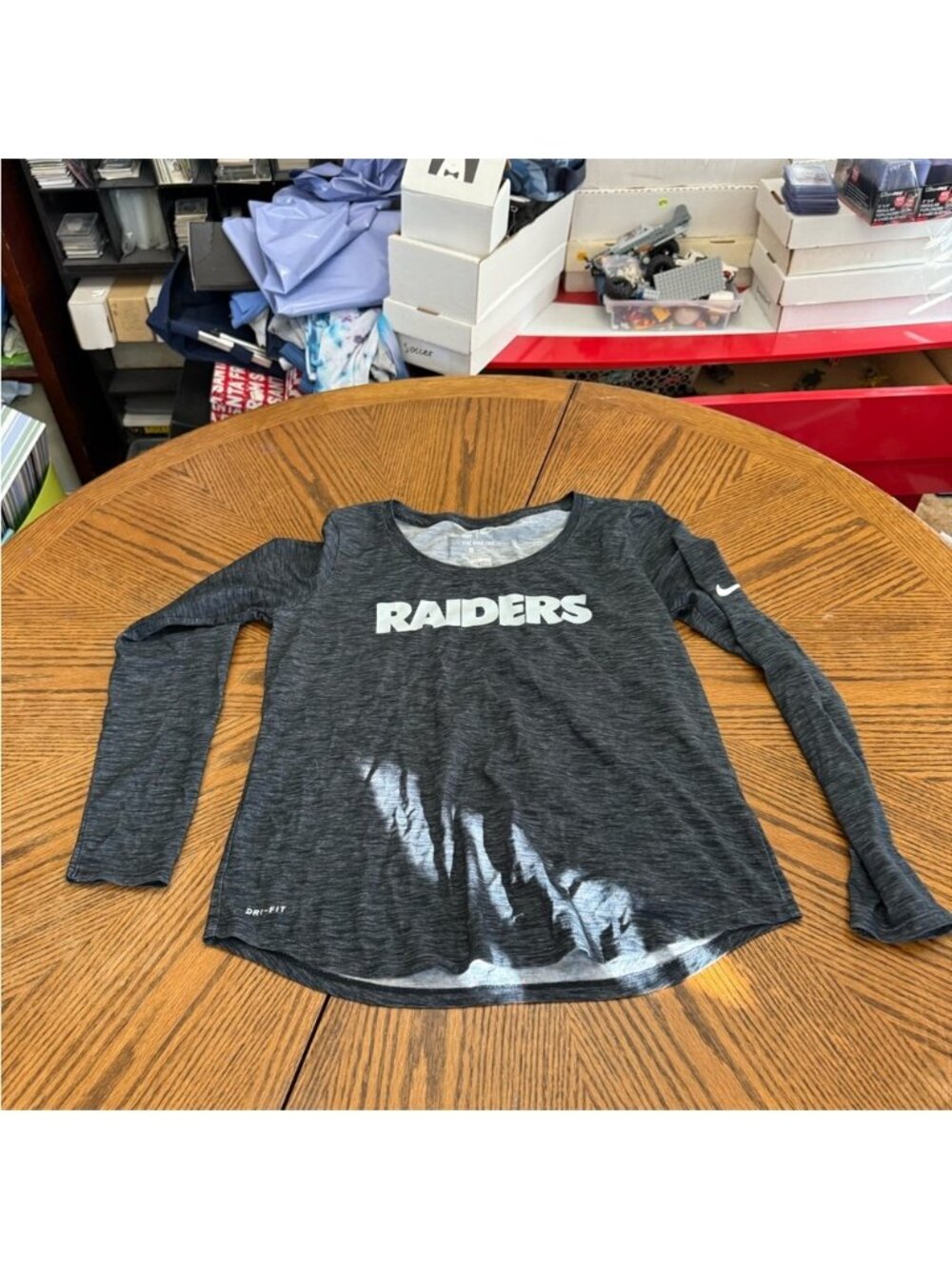 Nike Women's Black Raiders Long Sleeve Tee